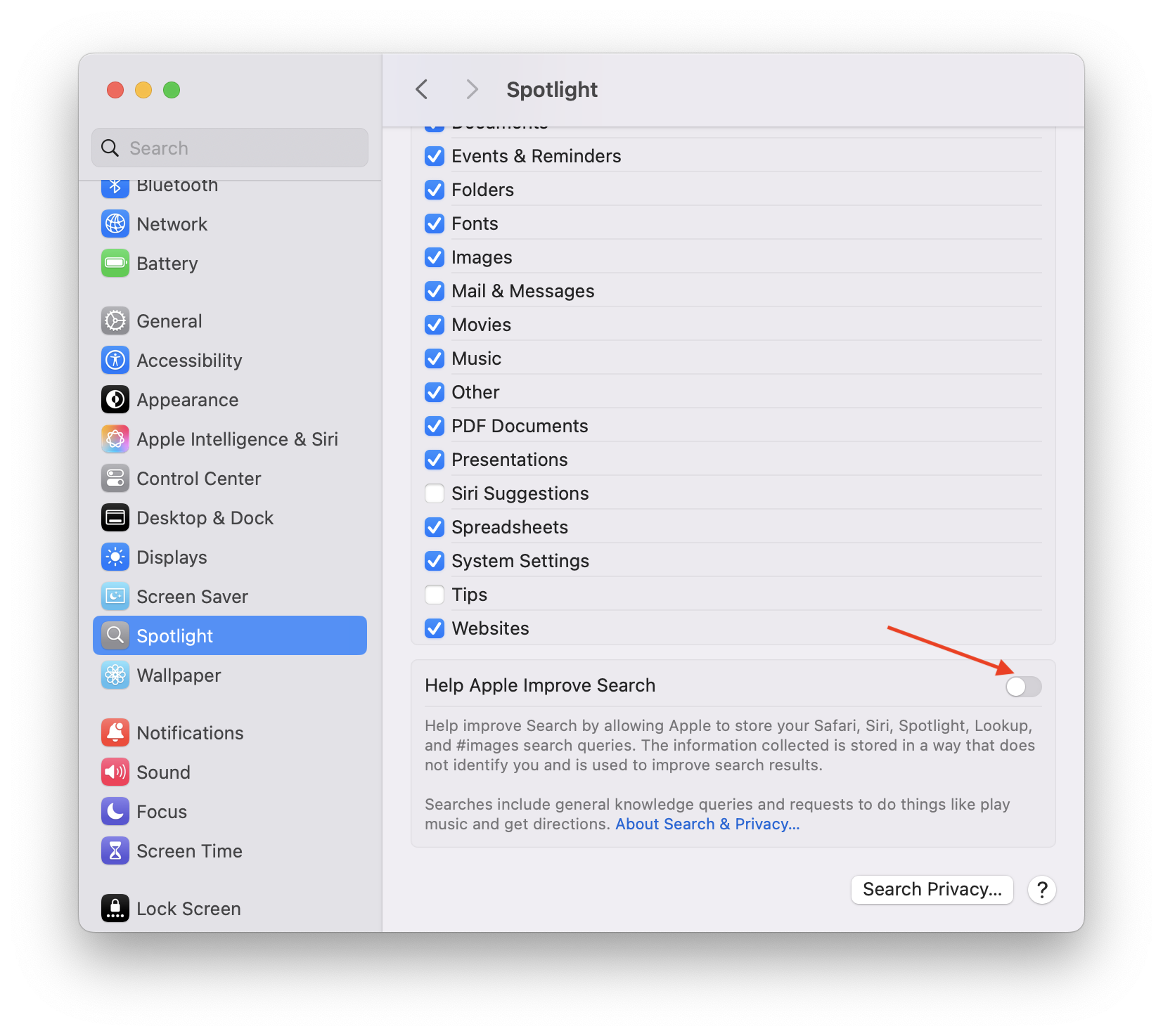 Spotlight Search